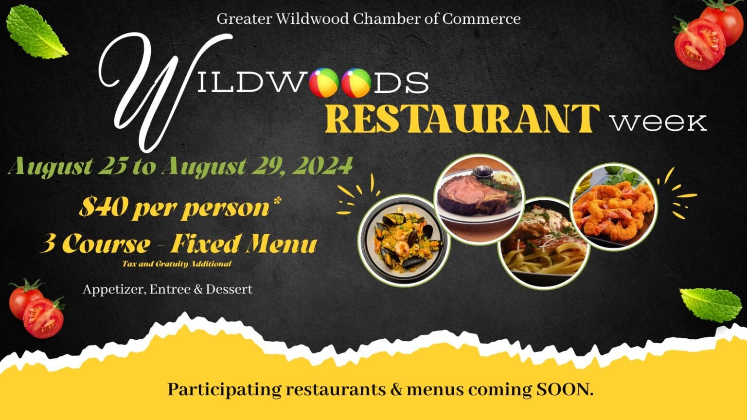 August 2024 Wildwoods Restaurant Week Greater Wildwood Chamber of